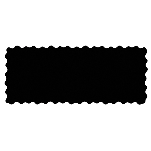 G. E. T. Melamine Display Tray, .5" Thick, Rectangle, 23.75" x 9.5" Black