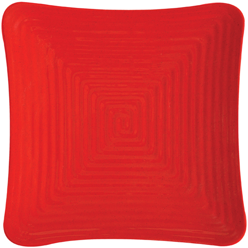 G. E. T. Melamine Plates, Square, Red Sensation Series, - Case of 12