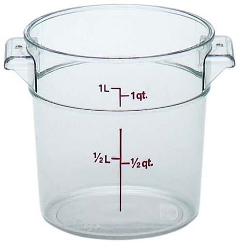 Cambro RFSCW1135 Round Storage Container Clear 1 Qt.