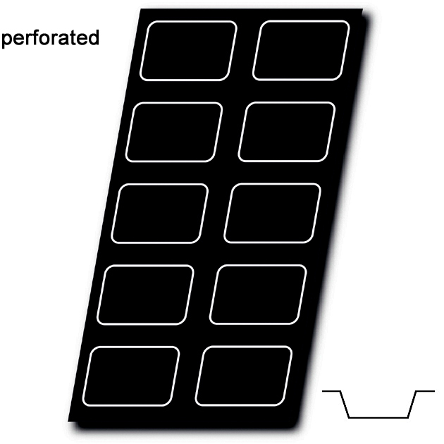 Demarle Flexipan Air Perforated Mat, Loaf 5" x 3-3/8" x 1-3/16" High, 10 Cavities