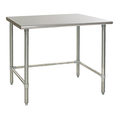 Work Table Stainless Steel With Removable Galvanized Tubular Base 14" (D) x 84" (W)