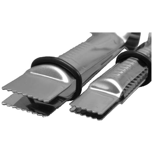 PME Crimper Adjustable Serrated Stainless Steel 2 Pc. - Straight Line