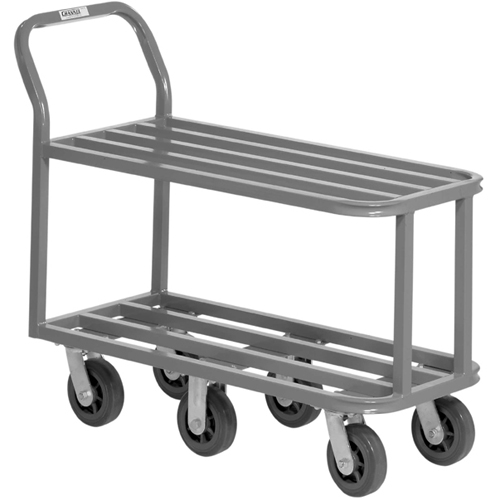 Channel Heavy Duty Marking / Stocking Truck Tubular Steel Construction 18" W x 44" D x 36" H: 6-Caster Model