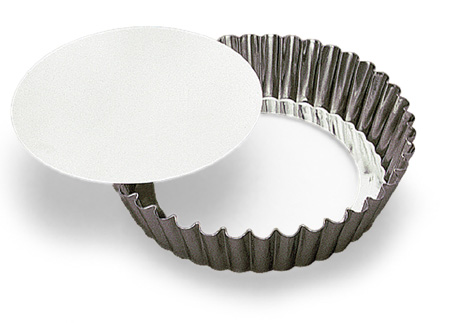 Fluted Round Tart / Quiche Pan with Loose Removable Bottom 8" x 1-3/4" H