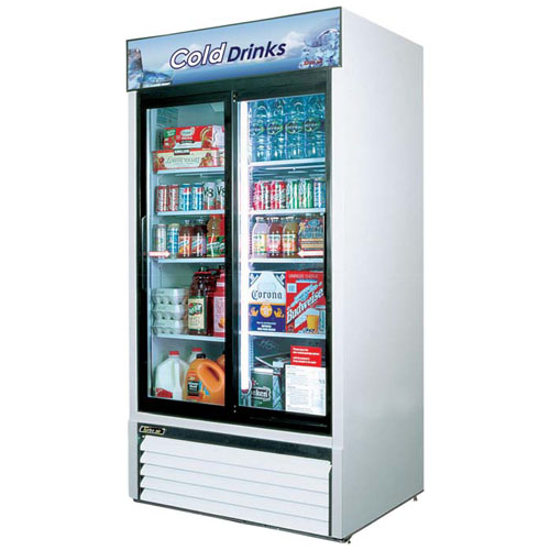 Turbo Air TGM-35R 2 Sliding Glass Door Refrigerated Merchandiser - 35 cu. ft.