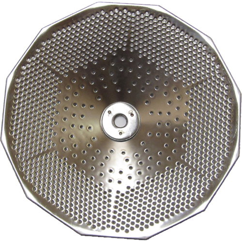 L. Tellier Replacement Grid/Grill Plate, Stainless Steel, For X3 5 Qt. Mouli Mill - Fine (1.5mm Holes)