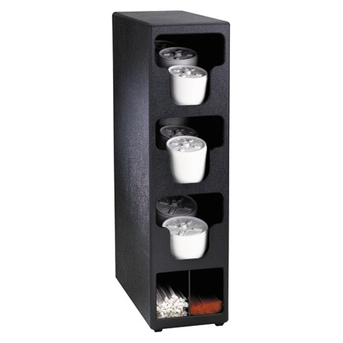 Dispense-Rite TLO-3BT Vertical Lid & Straw Organizer - 3-Section