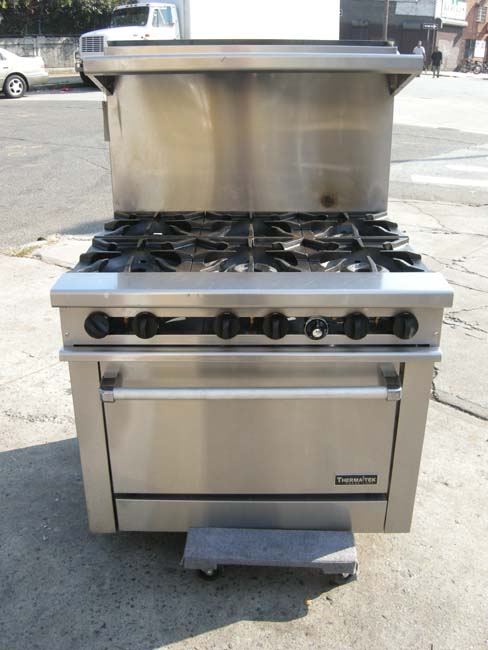 Therma Tek Gas Restaurant Range Model Tmds36 6 1n Used Excellent Condition Used Equipment We Have Sold Bakedeco Com