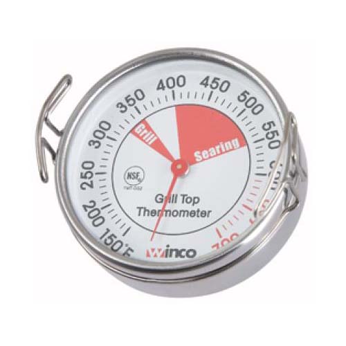 Winco Grill Top Thermometer, 150 to 700 Deg. F