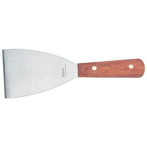 Winco Pan Scraper 3" x 4" Stainless Steel Blade