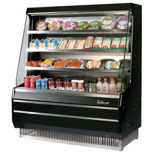 Turbo Air TOM-40MB Vertical Mid-Hight Open Display Merchandiser 40" - Black