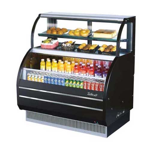 Turbo Air TOM-W-40SB Combination Merchandiser with Top Display Case 40" Black