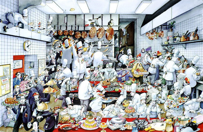 L. Tellier Kitchen Poster by de Roger Blachon. Size: 12 1/2" x 17 1/2"