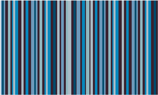 PCB Chocolate Transfer Sheet: Stripes in White, Green & Shades of Blue. Each Sheet 16" x 10" - Pack of 15