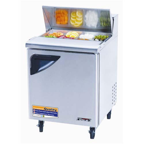 Turbo Air TST-28SD Super Deluxe 1 Door Sandwich Salad Table 7 Cu. Ft.