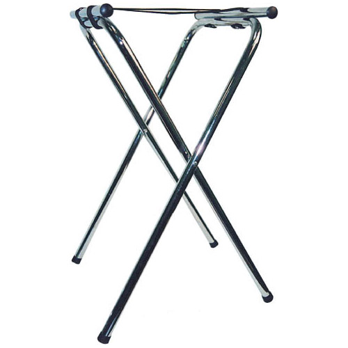 Winco Chrome Folding Tray Stand, 31" Tall