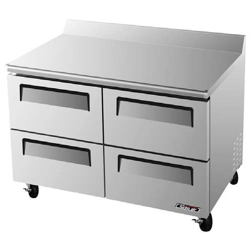 Turbo Air TWF-48SD-D4 Super Deluxe 4 Drawer Worktop Freezer - 12 Cu. Ft.