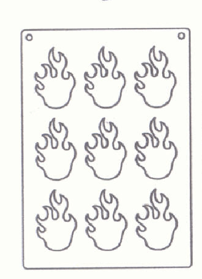 Tuile Template, Fire, 4