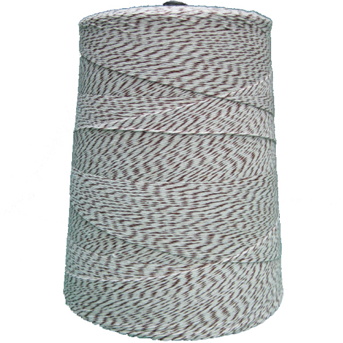 Packaging Twine, 4 Ply, Brown and White. 2 lb Cone, 3,360 Yards