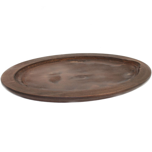 Lodge Fajita Griddle Oval Lacquered Birch Underliner