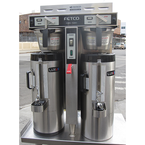 Fetco Coffee Brewer Model CBS-52H with 2 Thermal Dispensers Used Great Condition