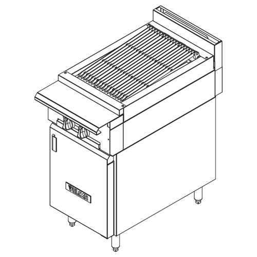 Vulcan VCBB18 Heavy Duty Gas Range 18", Charbroiler - Modular Frame