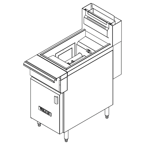 Vulcan VFRY18 Heavy Duty Single Range Gas Match Fryer, 18"