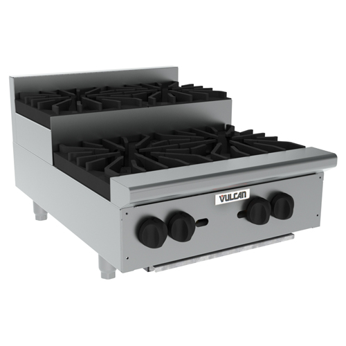 Vulcan VHP424U Heavy Duty Achiever Natural Gas Hot Plate 24", Step-Up Burner