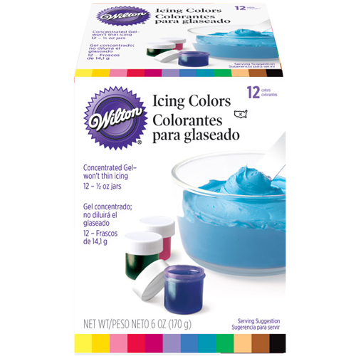 Wilton 12 Icing Colors, 1/2 oz. jars