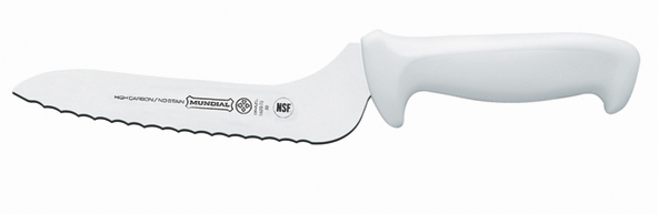 Mundial W5620 7E 7-Inch Offset Serrated Edge Sandwich Knife, White