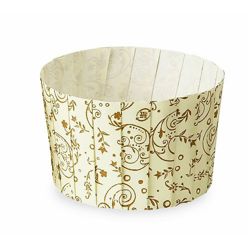 Welcome Home Brands Blossom Brown Pleated Paper Baking Cup, 6.8 Oz, 2.6" Dia. x 2" High, Case of 480