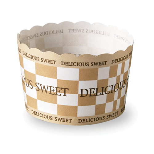 Welcome Home Brands Sweet Check Disposable Paper Baking Cup, 11.8 Oz, 3.1" Dia. x 2.4" High, Case of 500