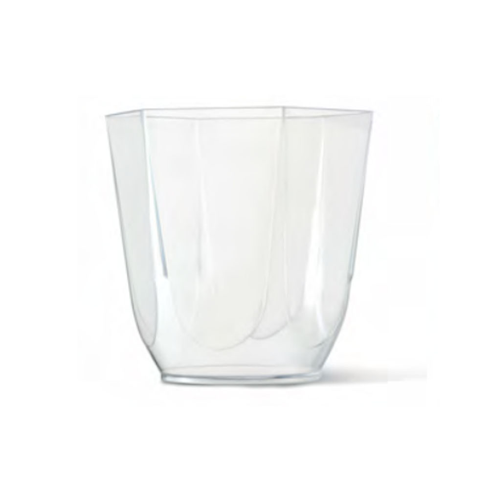 Alcas Exa Clear Hexagonal Polystyrene Cup, 120ml, 2.25" x 2.5" High, Pack of 50