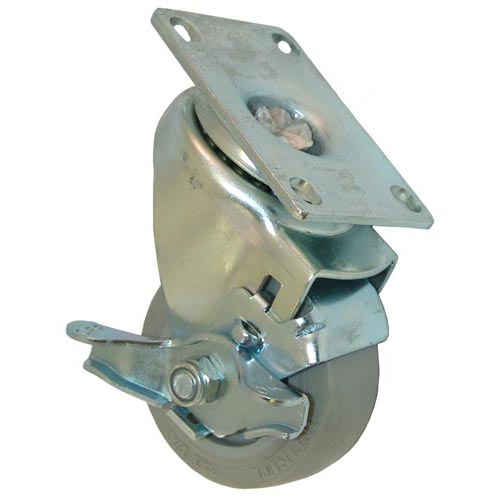 All Points 26-2373 3" Swivel Plate Caster with Brake - 200 lb. Capacity