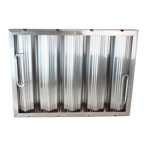 All Points 26-3891 12" x 16" x 2" Stainless Steel Hood Filter - Ridged Baffles