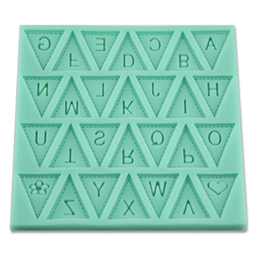 O'Creme Silicone Alphabet Triangle Fondant Mold