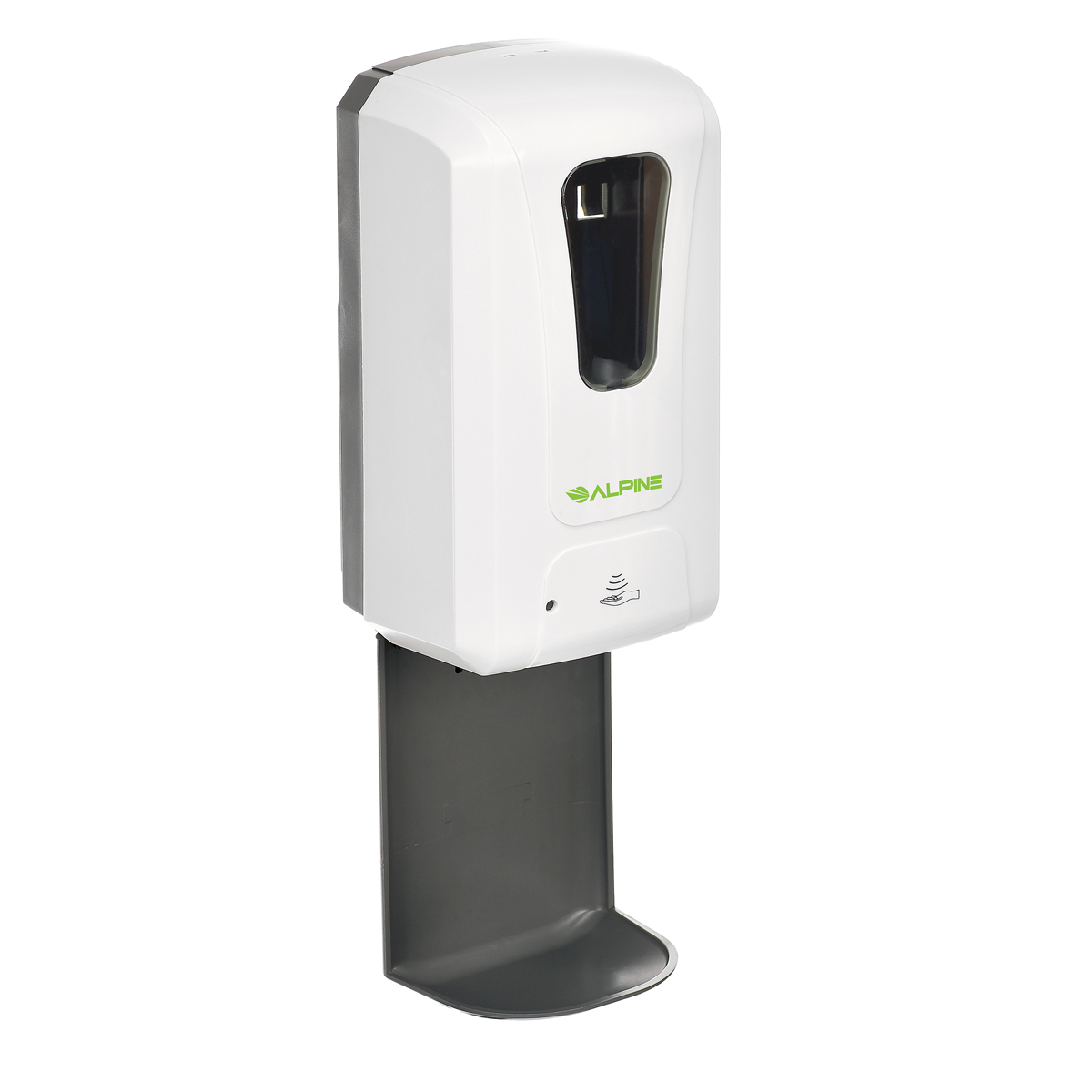 Alpine Automatic Hands-Free Foam Hand Sanitizer/Soap Dispenser with Drip Tray, 1000 mL, White