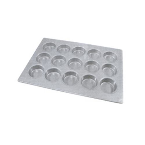 Aluminized Steel Oversized Muffin Pan Glazed 15 Cups. Cup Size 4-1/4" Dia. 1-1/2" Deep