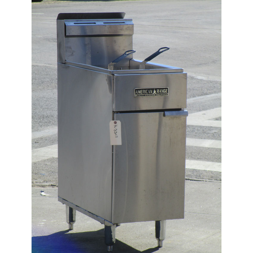 American Range AF-35/50 Natrual Gas Fryer - 50 Lb, Very Good Condition