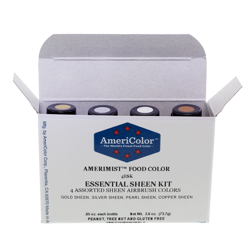 Americolor Amerimist Essential Sheen Airbrush Kit, 4 Colors