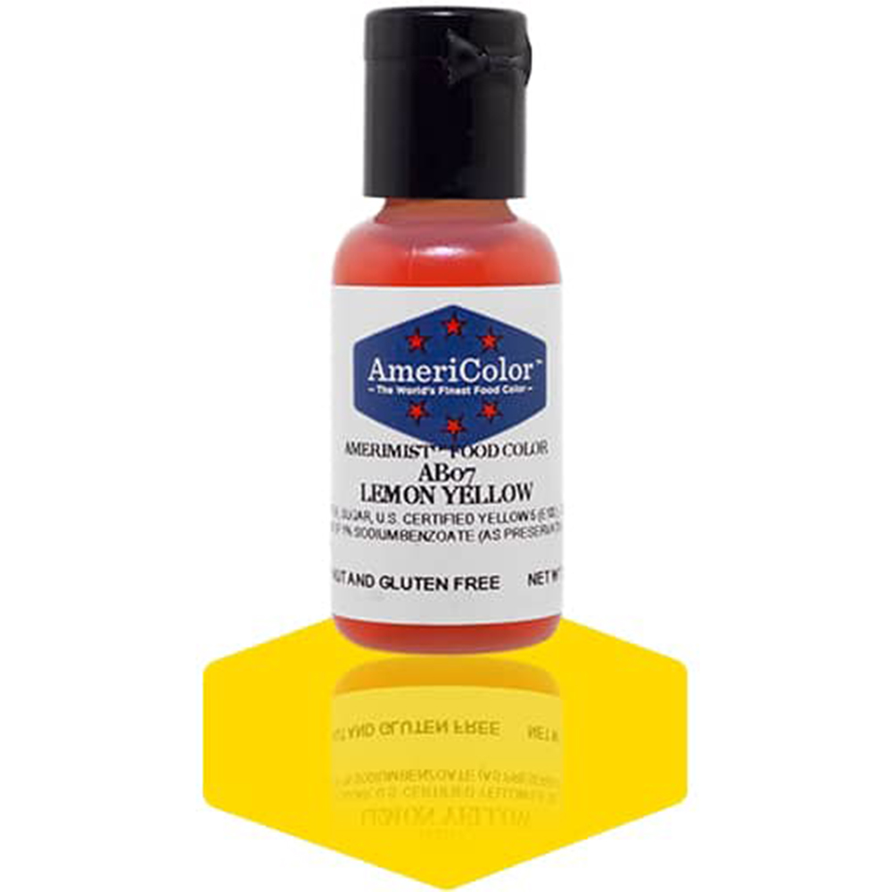 Americolor AmeriMist Lemon Yellow Airbrush Color, .65 Oz.