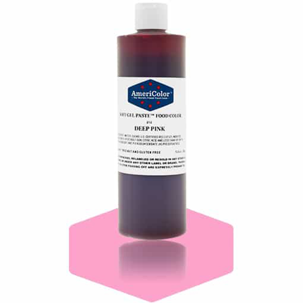 Americolor Deep Pink Soft Gel Paste Food Coloring, 13.5 oz. 