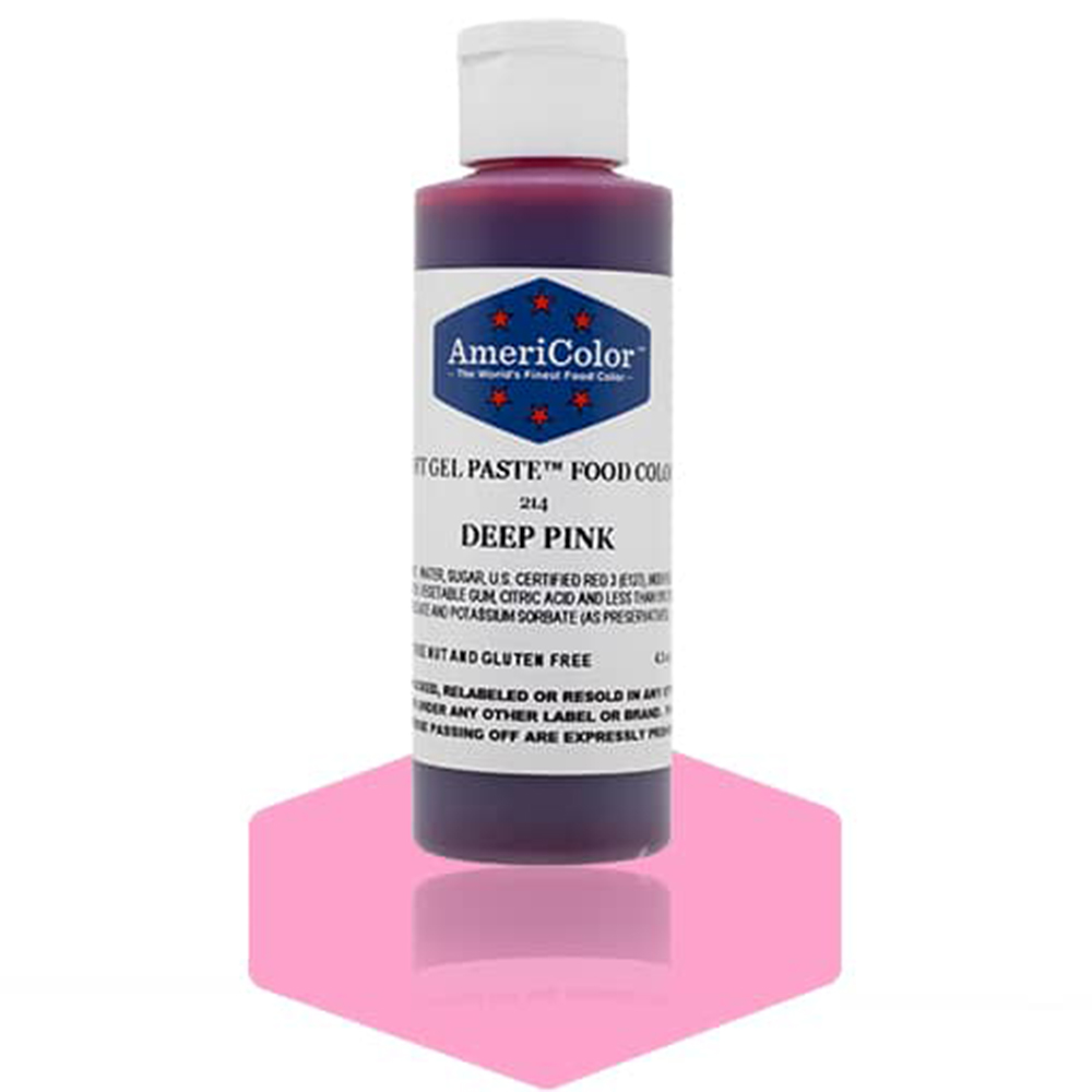 Americolor Deep Pink Soft Gel Paste Food Coloring, 4.5 oz. 