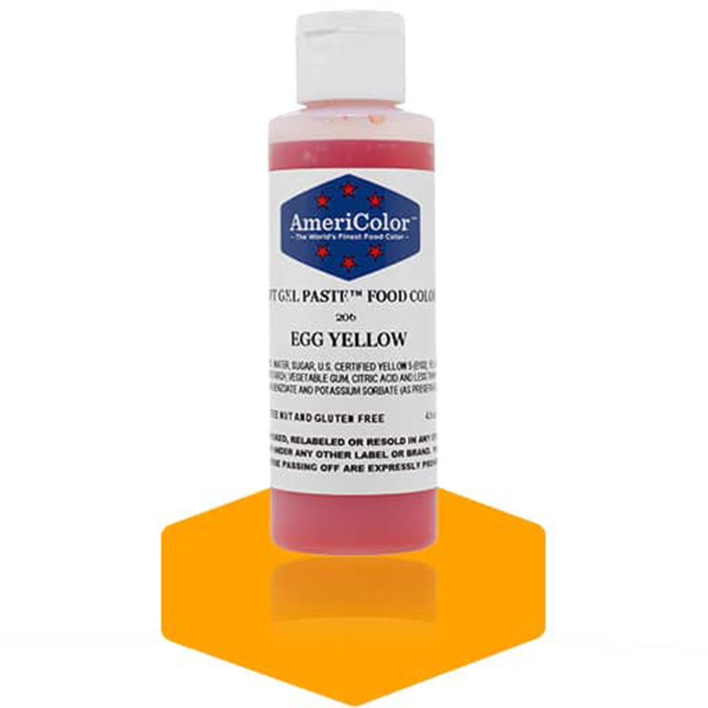 Americolor Egg Yellow Soft Gel Paste Food Coloring, 4.5 oz. 