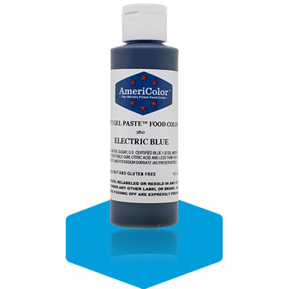 Americolor Electric Blue Soft Gel Paste Food Coloring, 4.5 oz.