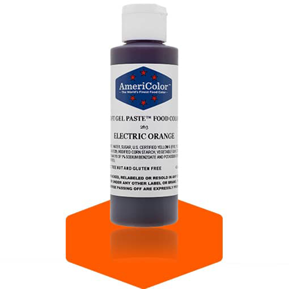Americolor Electric Orange Soft Gel Paste Food Coloring, oz