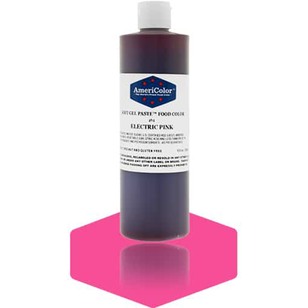 Americolor Electric Pink Soft Gel Paste Food Coloring, 13.5 oz. 