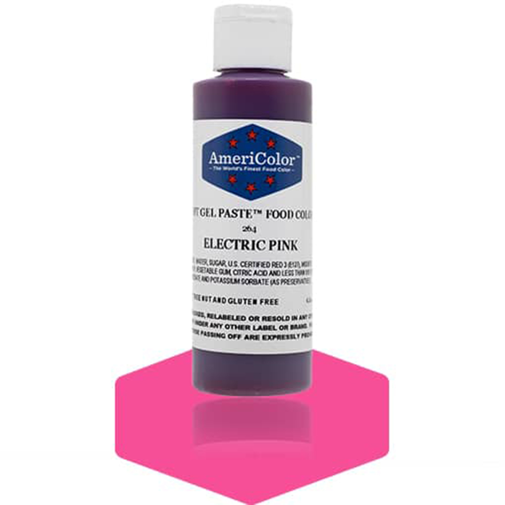 Americolor Electric Pink Soft Gel Paste Food Coloring, 4.5 oz. 