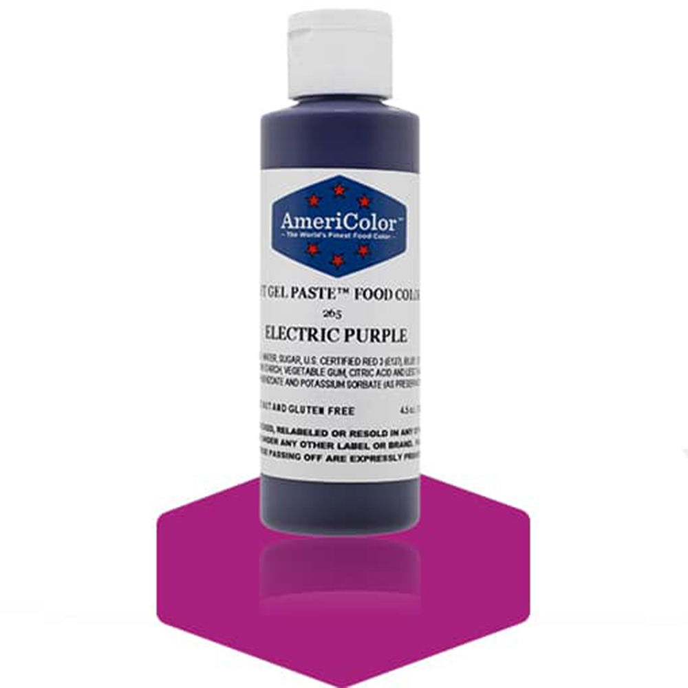 Americolor Electric Purple Soft Gel Paste Food Coloring, 4.5 oz. 