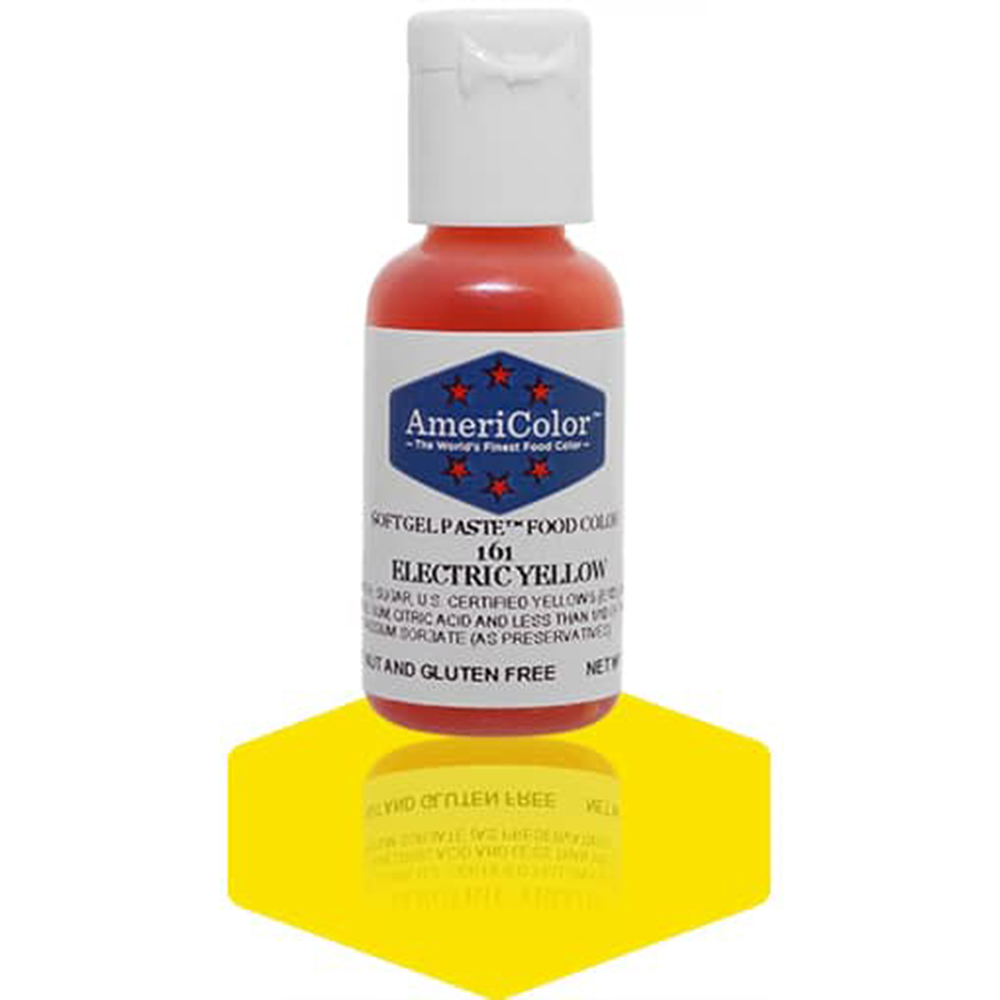 Americolor Electric Yellow Soft Gel Paste Food Coloring, .75 oz.